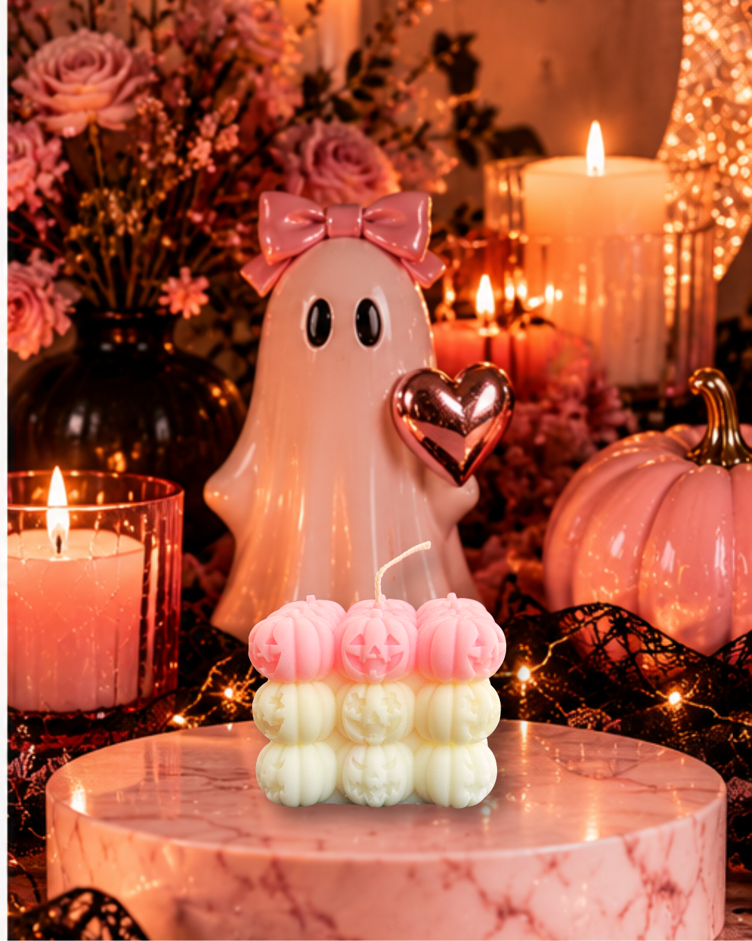 Pumkin Patch stack Halloween Candle